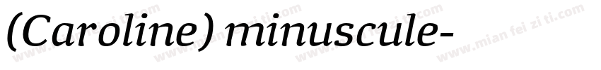 (Caroline) minuscule字体转换